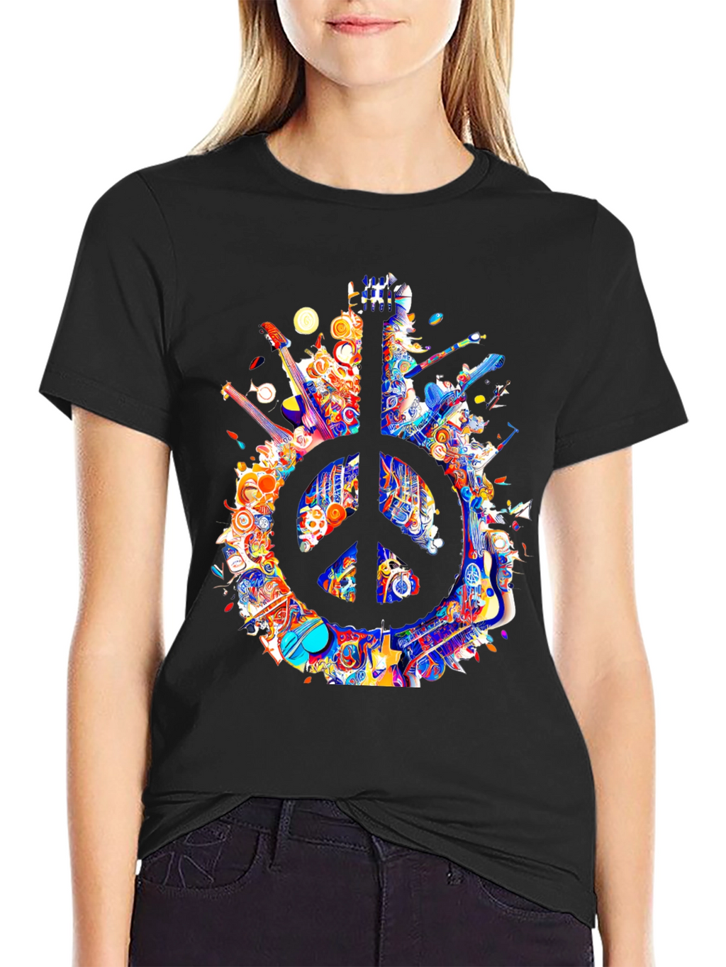 Peace Sign Guitar T-Shirt