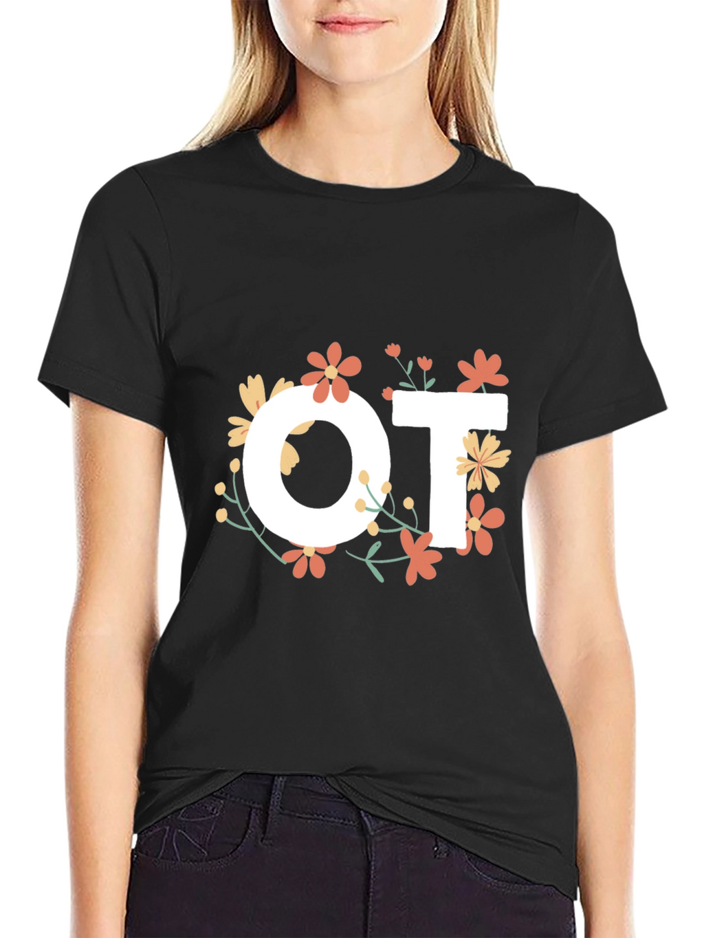 Floral OT T-Shirt - Occupational Therapist Tee