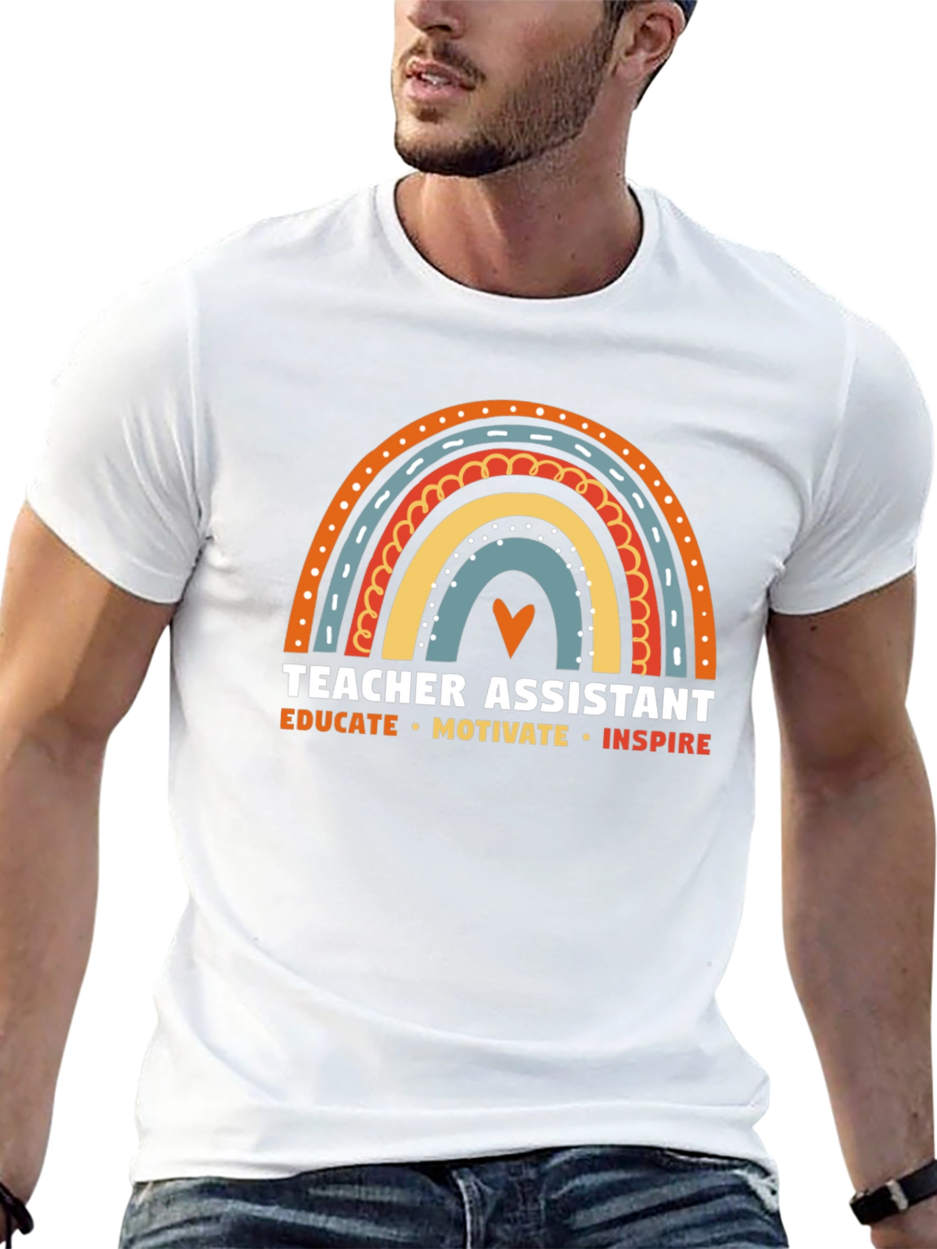 Teacher Assistant Rainbow T-Shirt