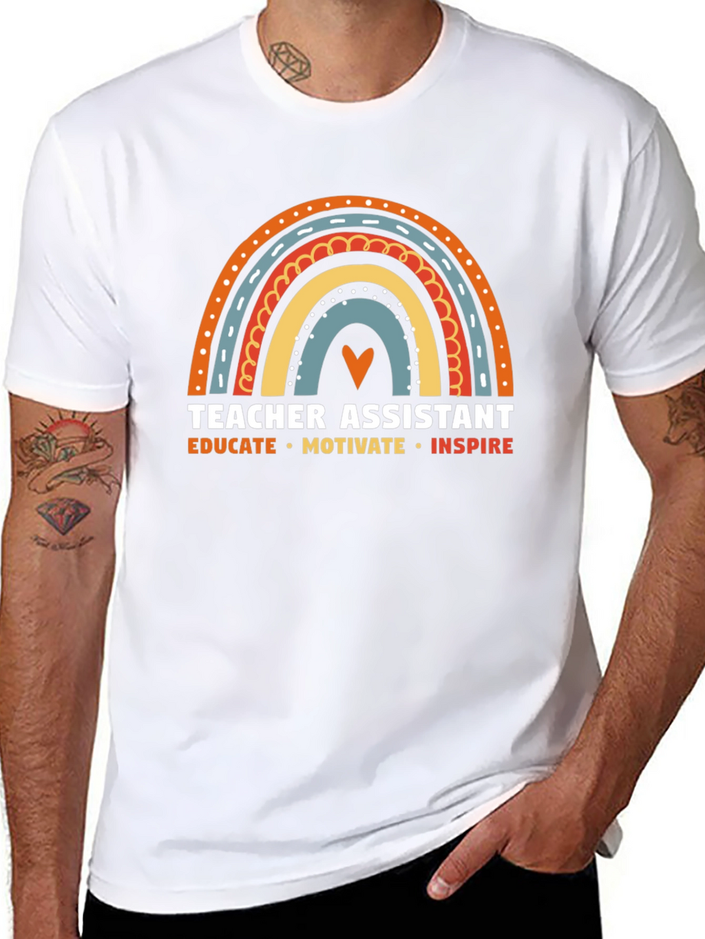 Teacher Assistant Rainbow T-Shirt
