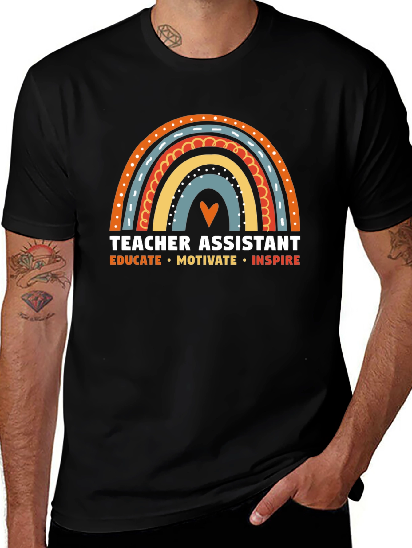 Teacher Assistant Rainbow T-Shirt