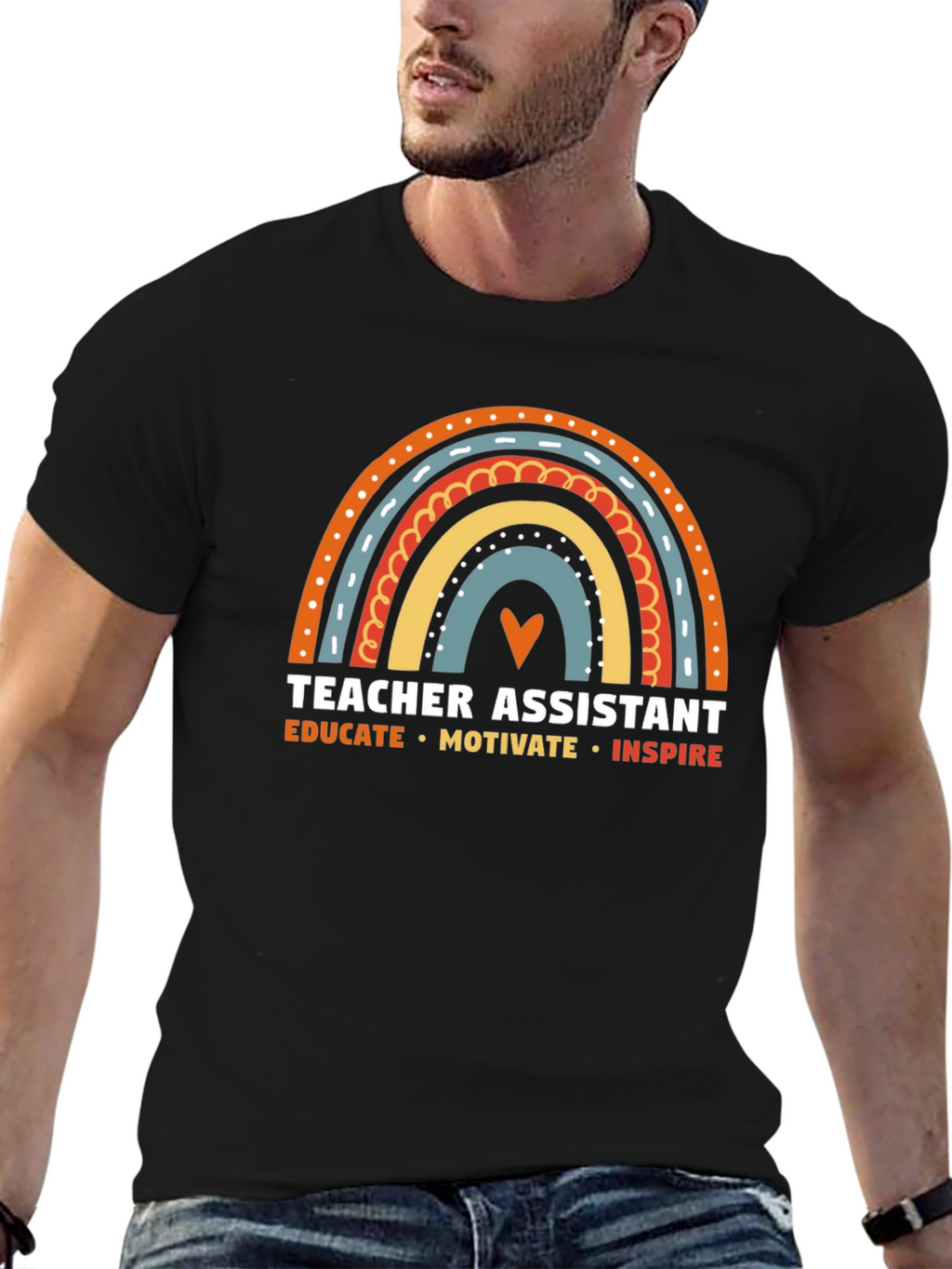 Teacher Assistant Rainbow T-Shirt