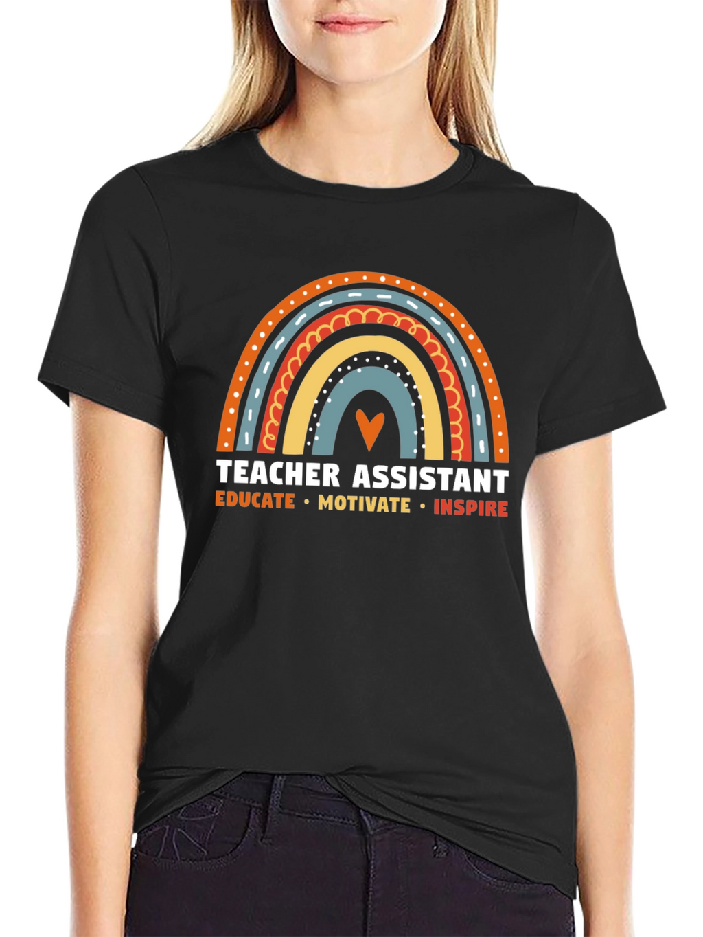 Teacher Assistant Rainbow T-Shirt