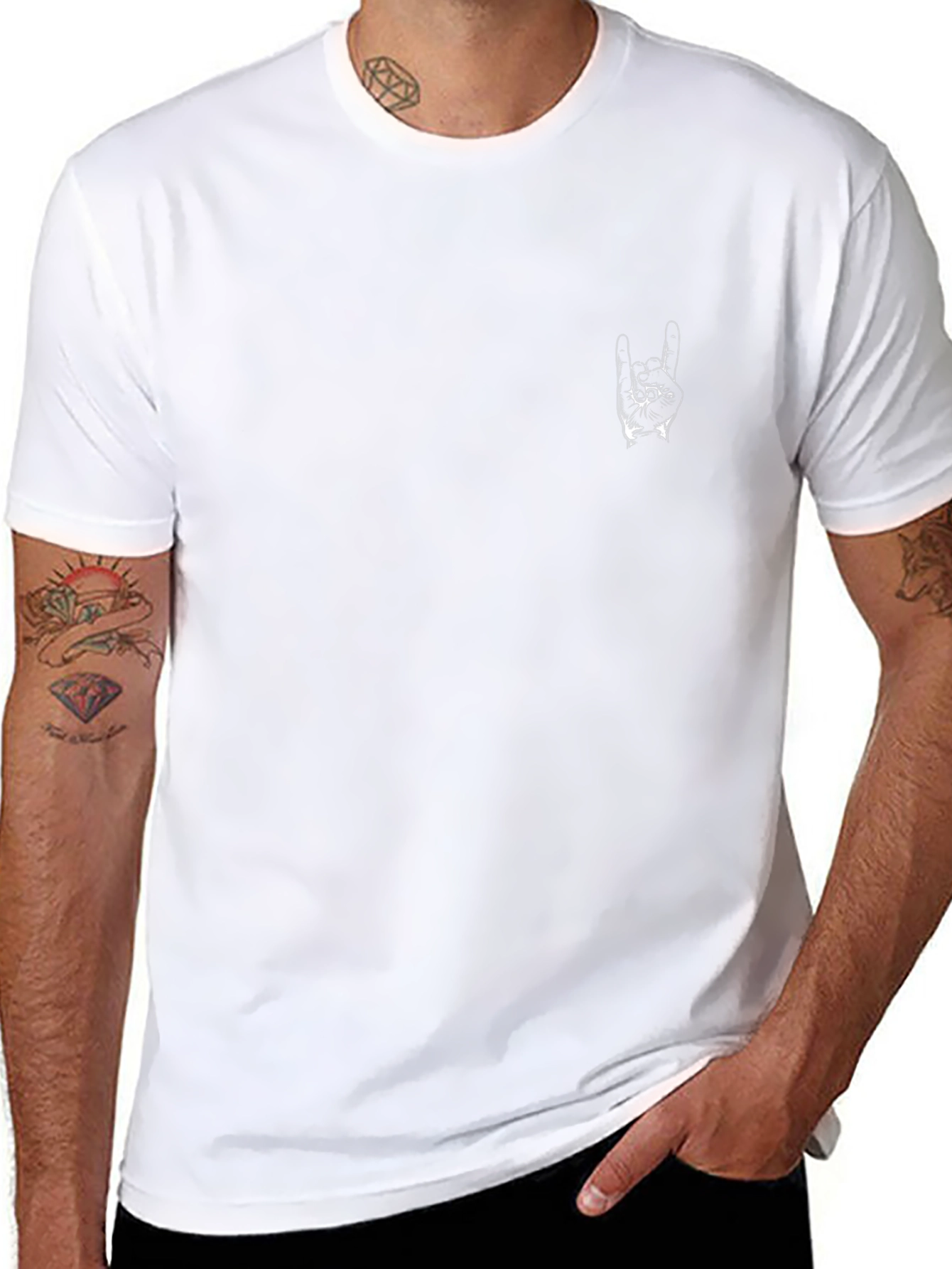 Rock On Graphic Black T-Shirt