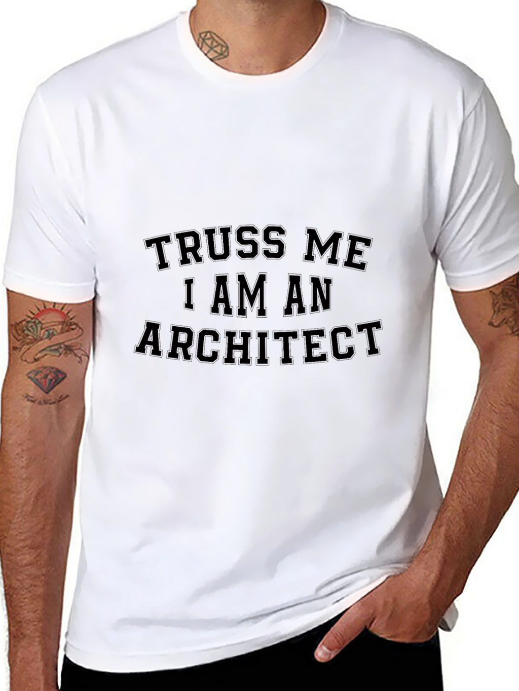 Truss Me I Am An Architect Black T-Shirt