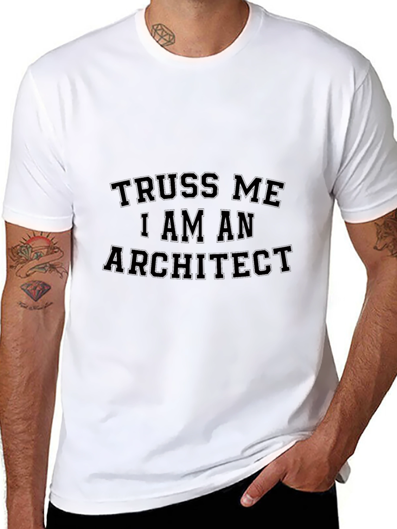 Truss Me I Am An Architect Black T-Shirt