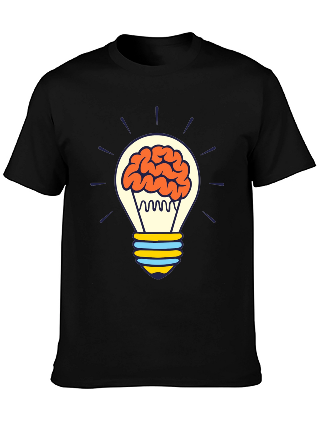 Brain Lightbulb Graphic Tee - Thinkers T-Shirt