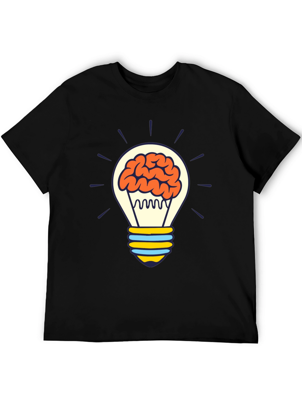 Brain Lightbulb Graphic Tee - Thinkers T-Shirt
