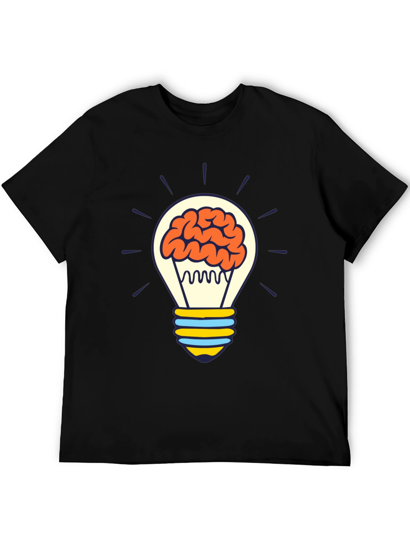 Brain Lightbulb Graphic Tee - Thinkers T-Shirt