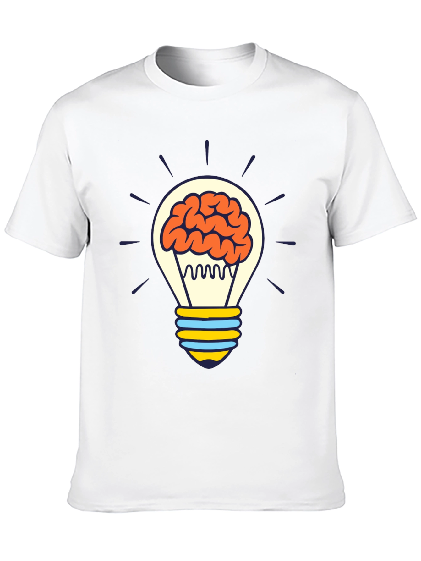 Brain Lightbulb Graphic Tee - Thinkers T-Shirt