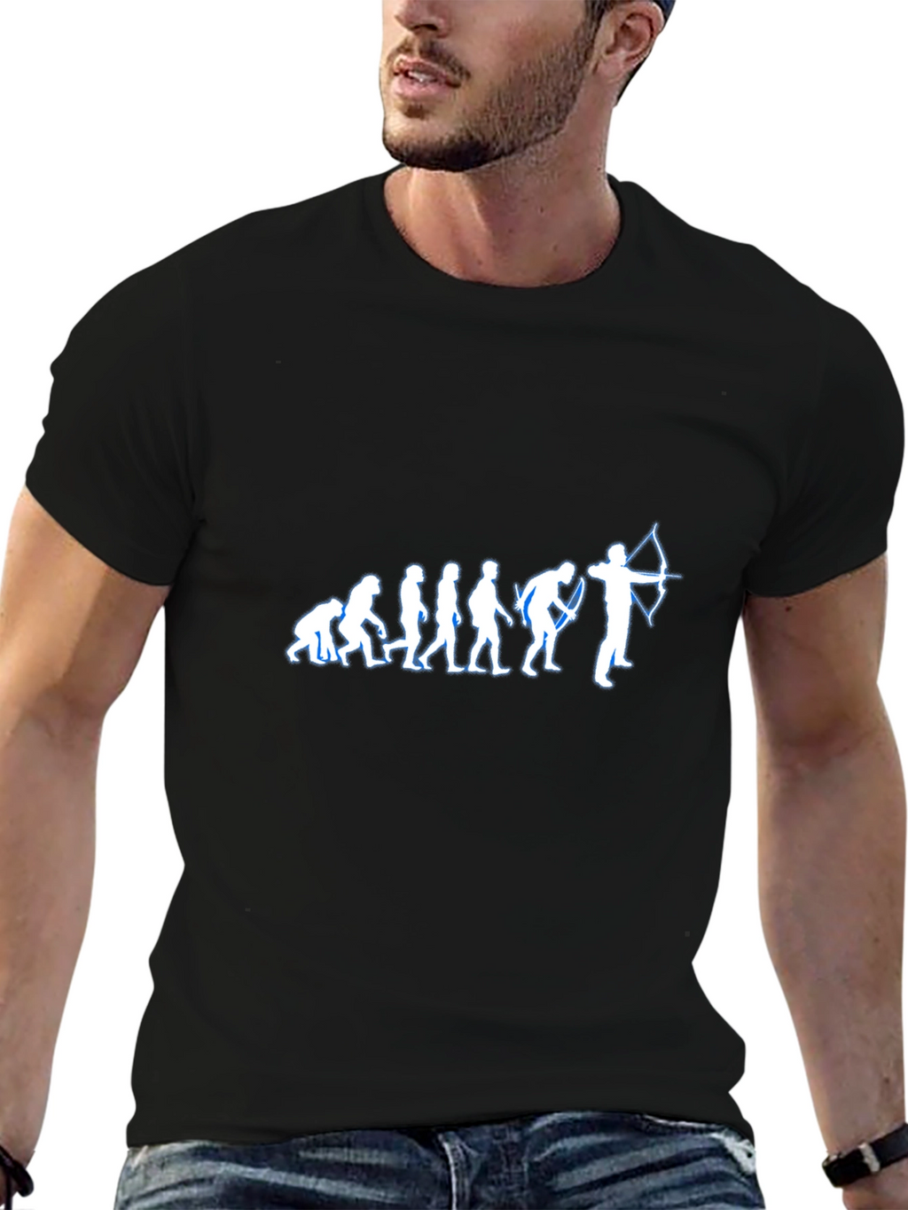 Archer Evolution T-Shirt - Black Cotton Tee