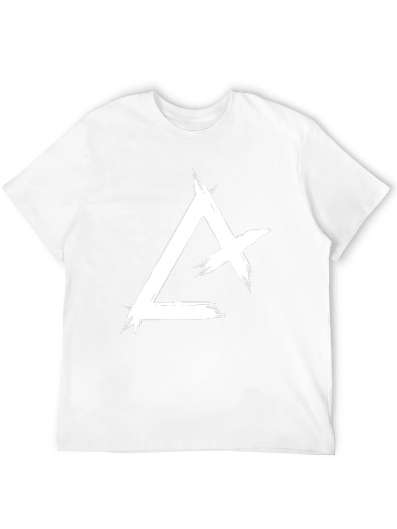Abstract Triangle Graphic Tee - Black