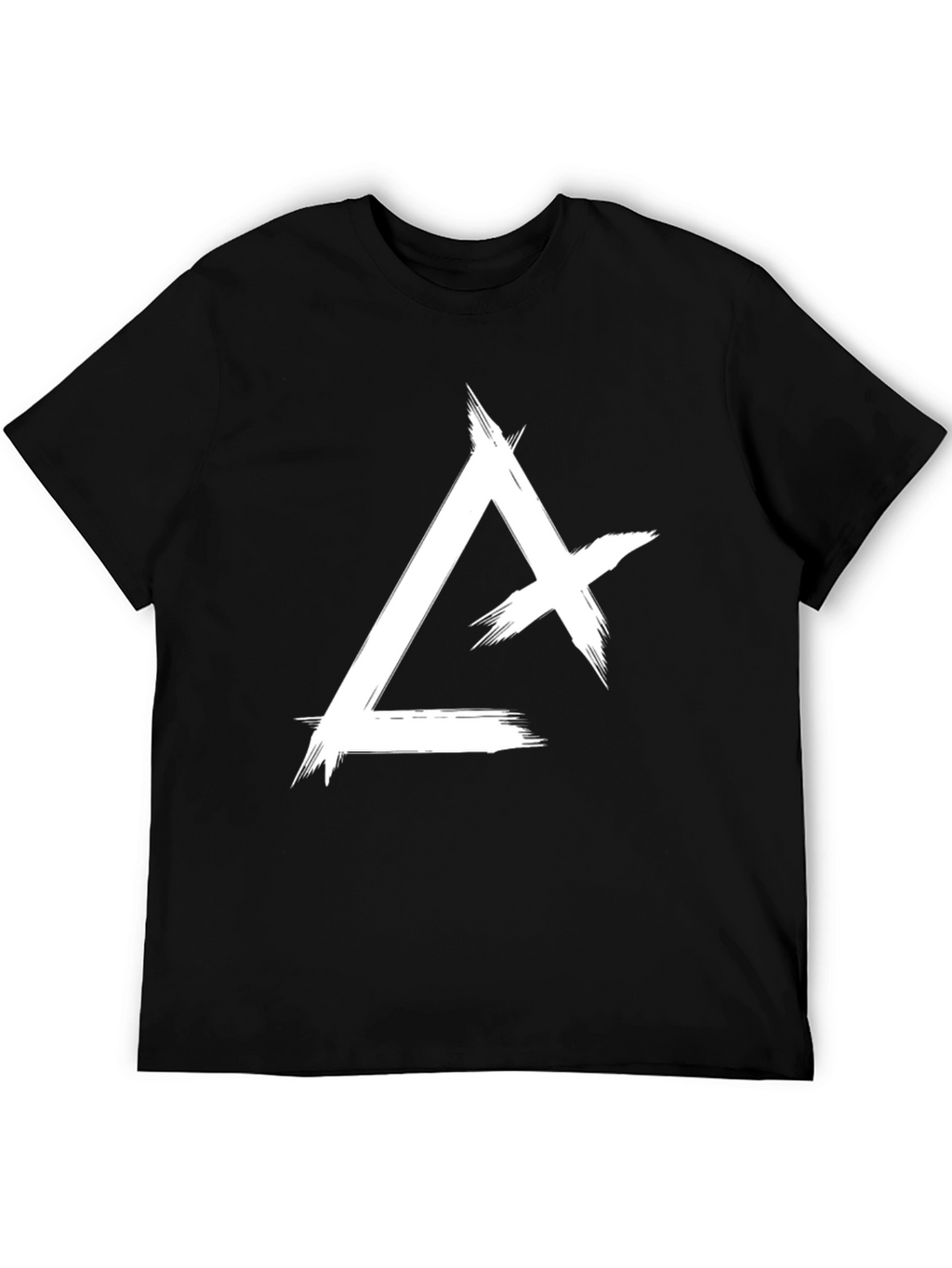 Abstract Triangle Graphic Tee - Black