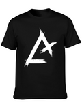 Abstract Triangle Graphic Tee - Black