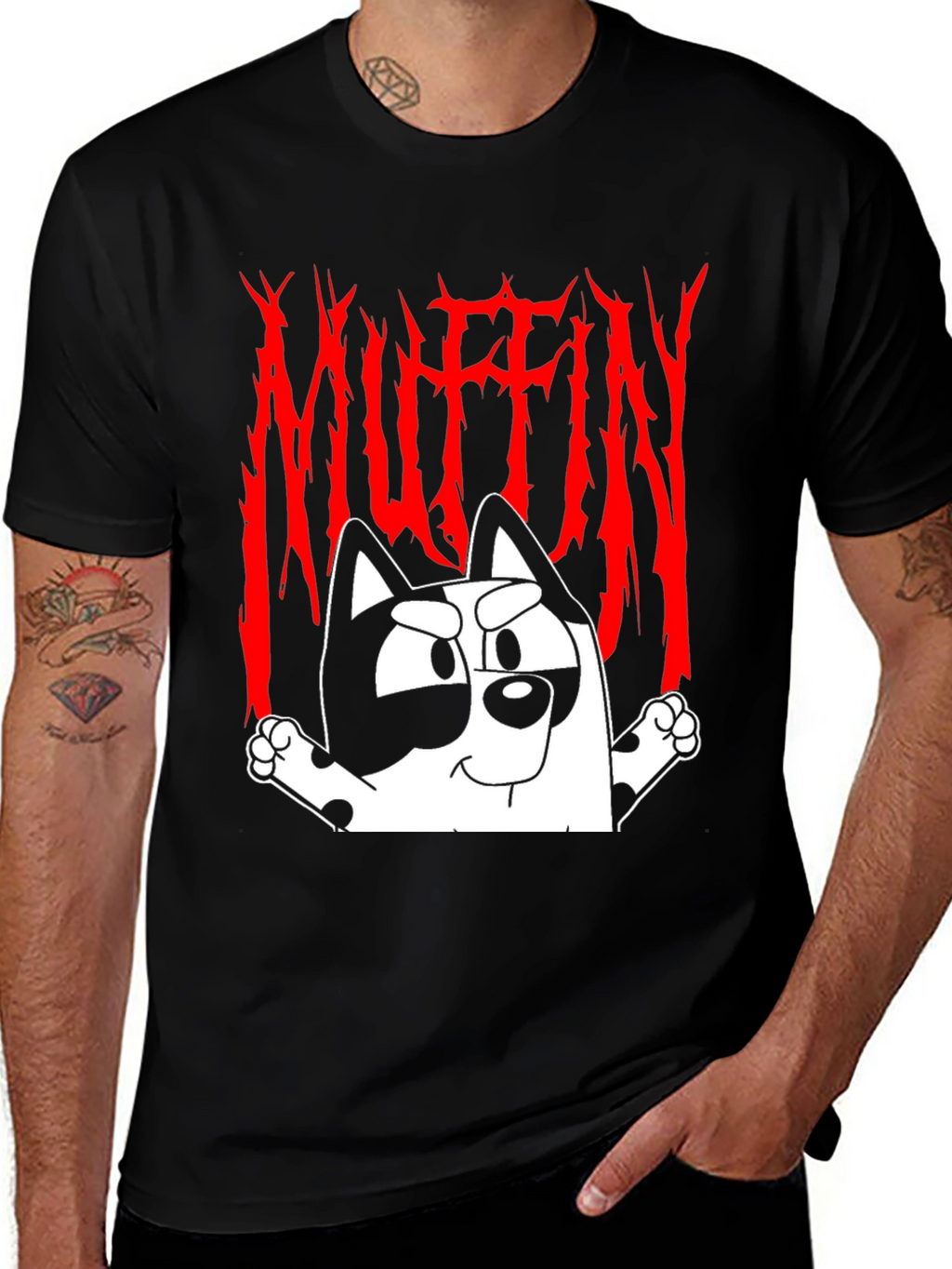 Muffin Heeler Graphic Tee - Black
