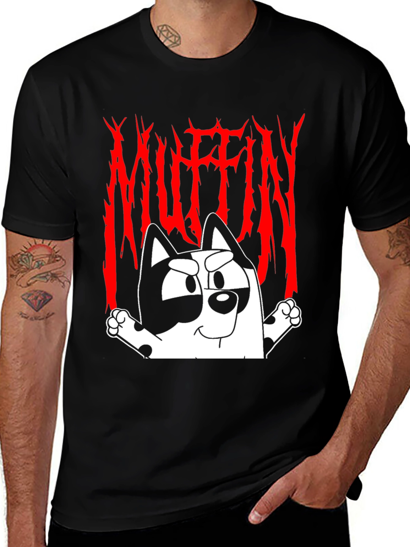Muffin Heeler Graphic Tee - Black