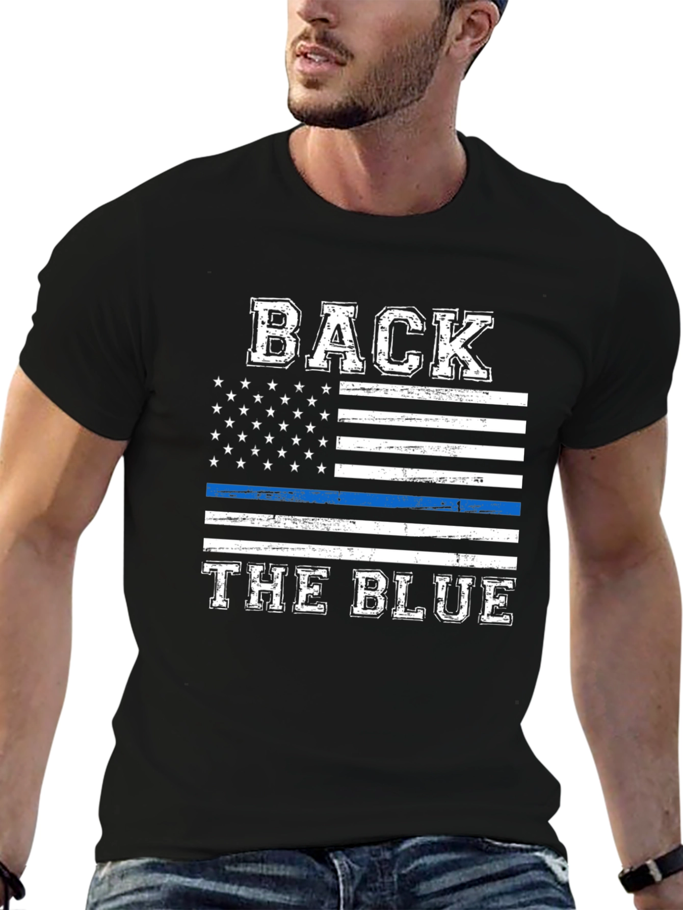 Back the Blue T-Shirt - Patriotic USA Flag