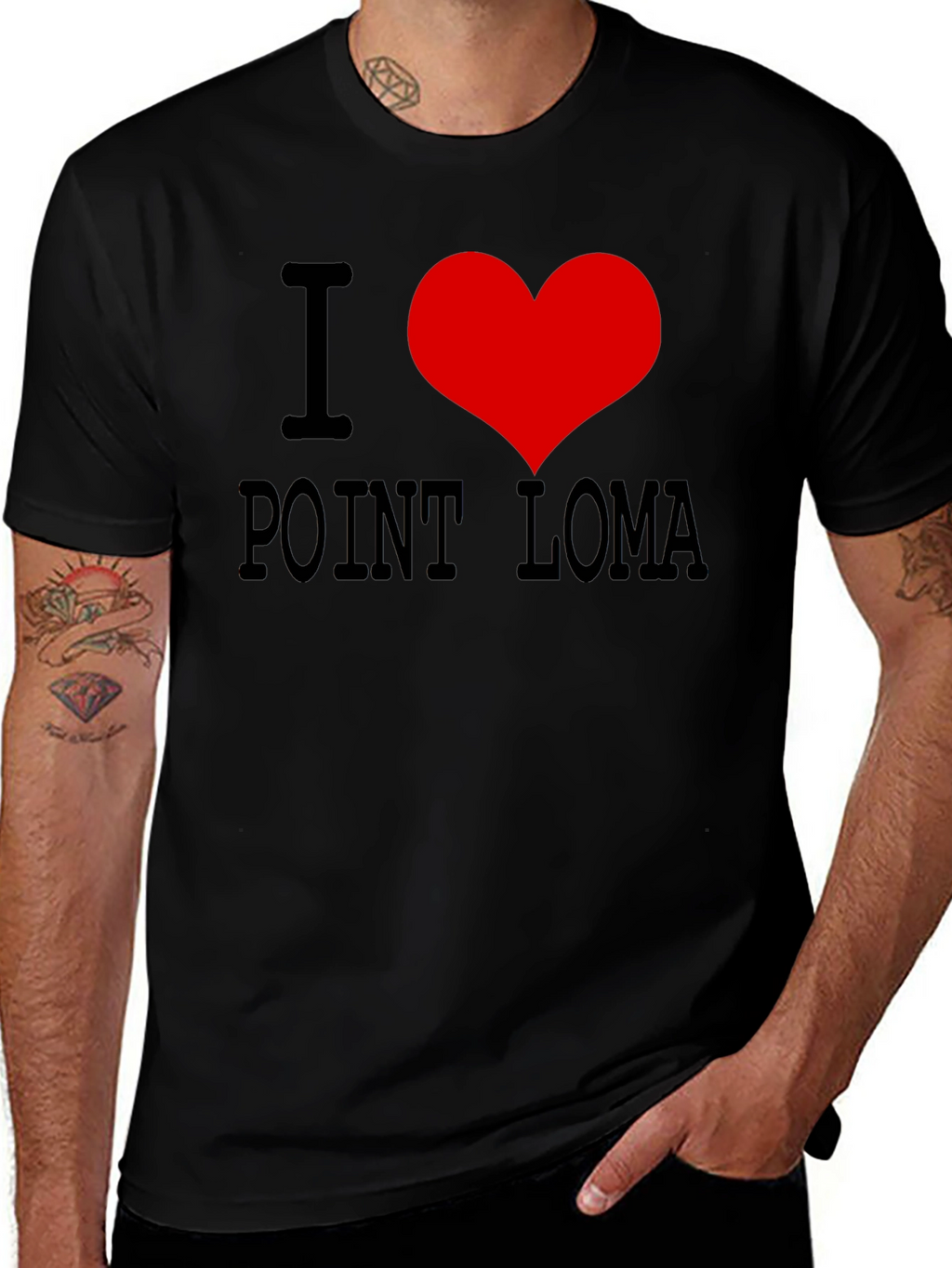 I Heart Point Loma Black T-Shirt