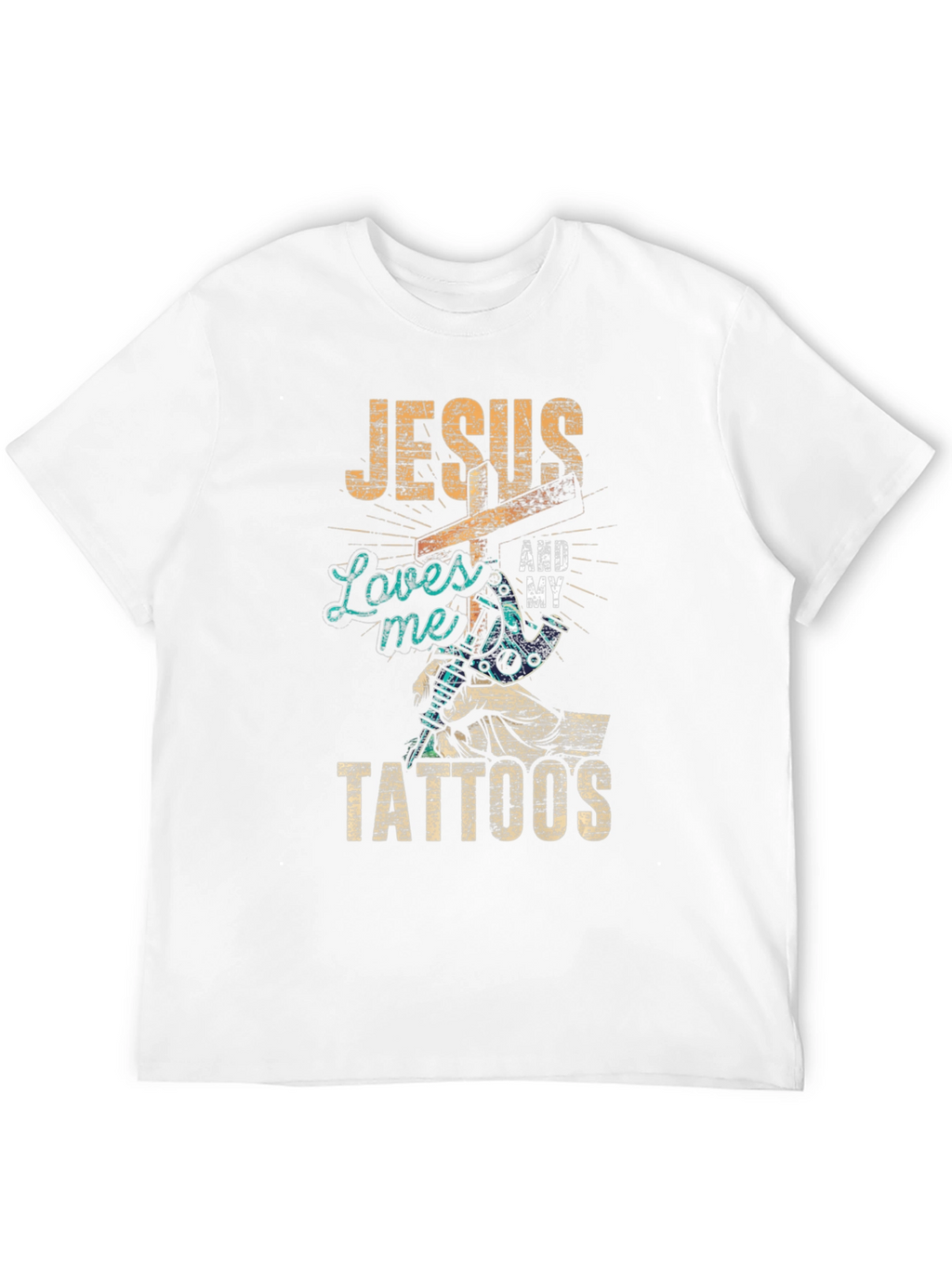 Jesus Loves Me And My Tattoos Graphic T-Shirt