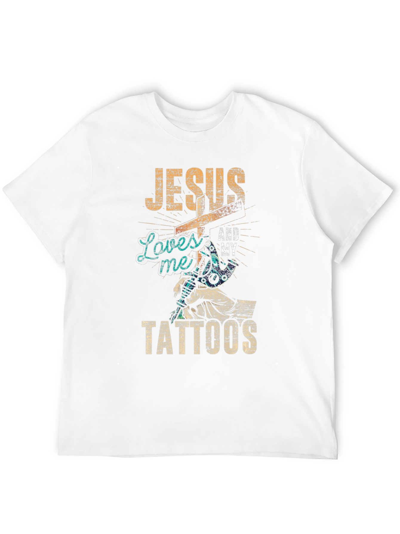 Jesus Loves Me And My Tattoos Graphic T-Shirt