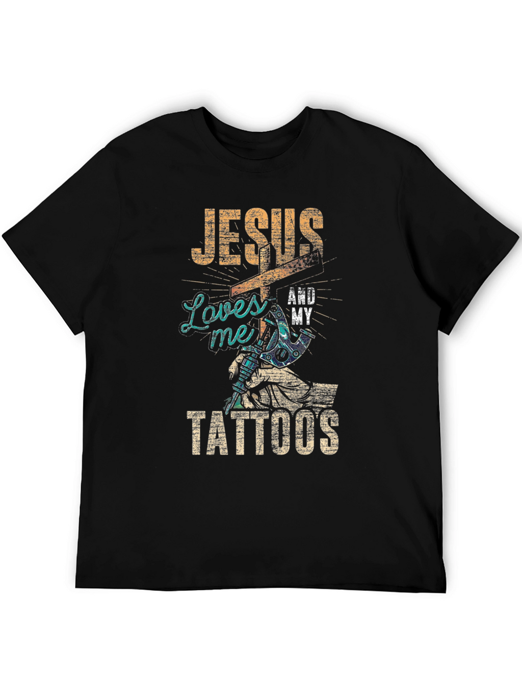 Jesus Loves Me And My Tattoos Graphic T-Shirt