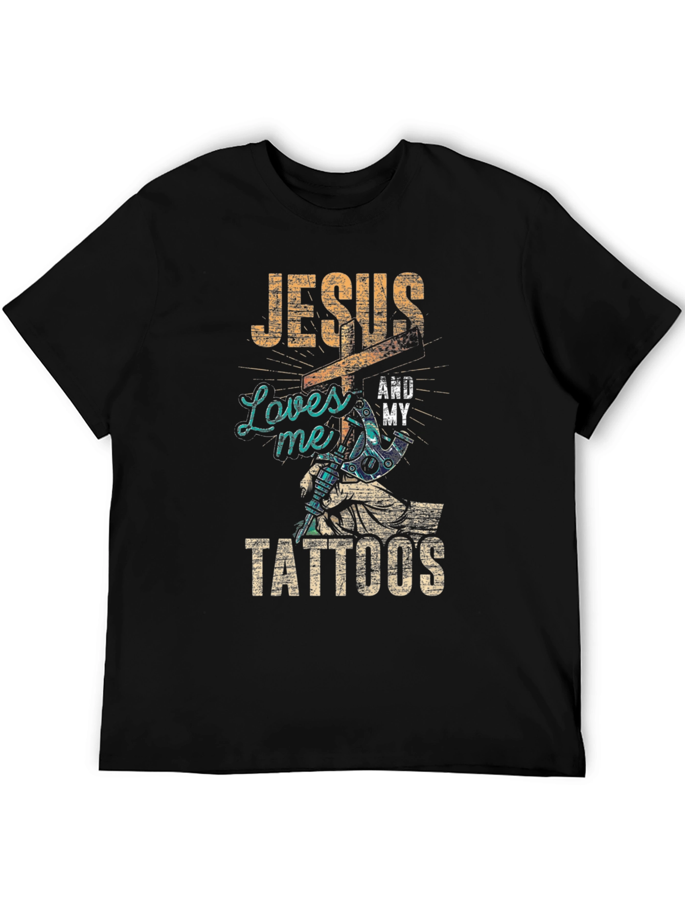 Jesus Loves Me And My Tattoos Graphic T-Shirt