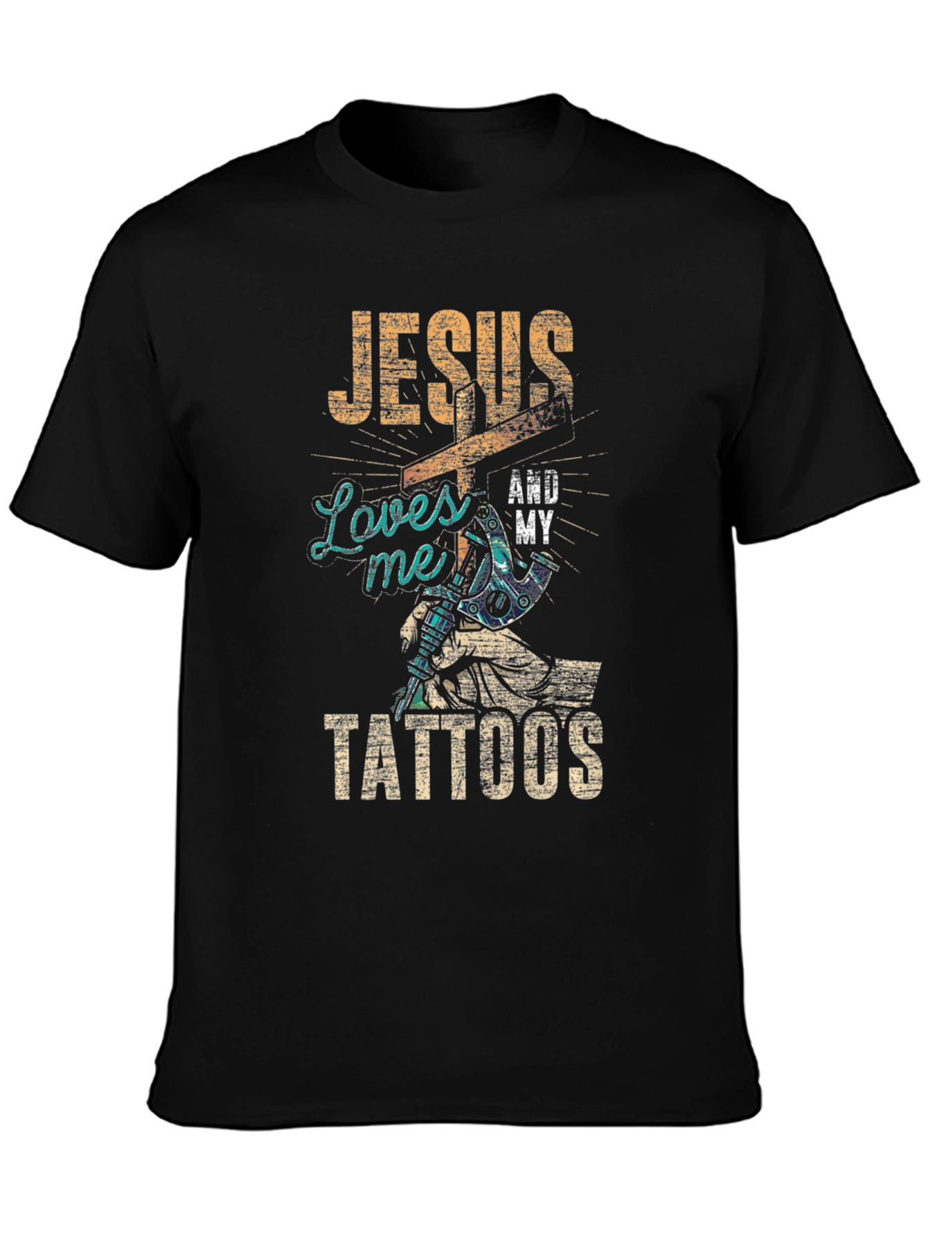 Jesus Loves Me And My Tattoos Graphic T-Shirt