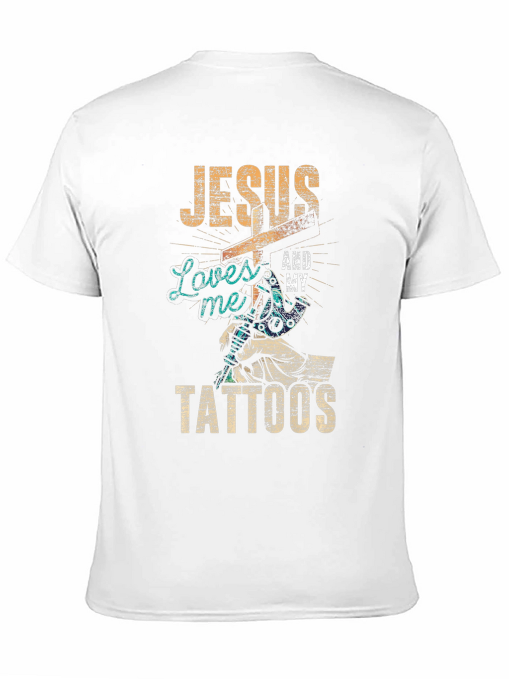Jesus Loves Me And My Tattoos Graphic T-Shirt