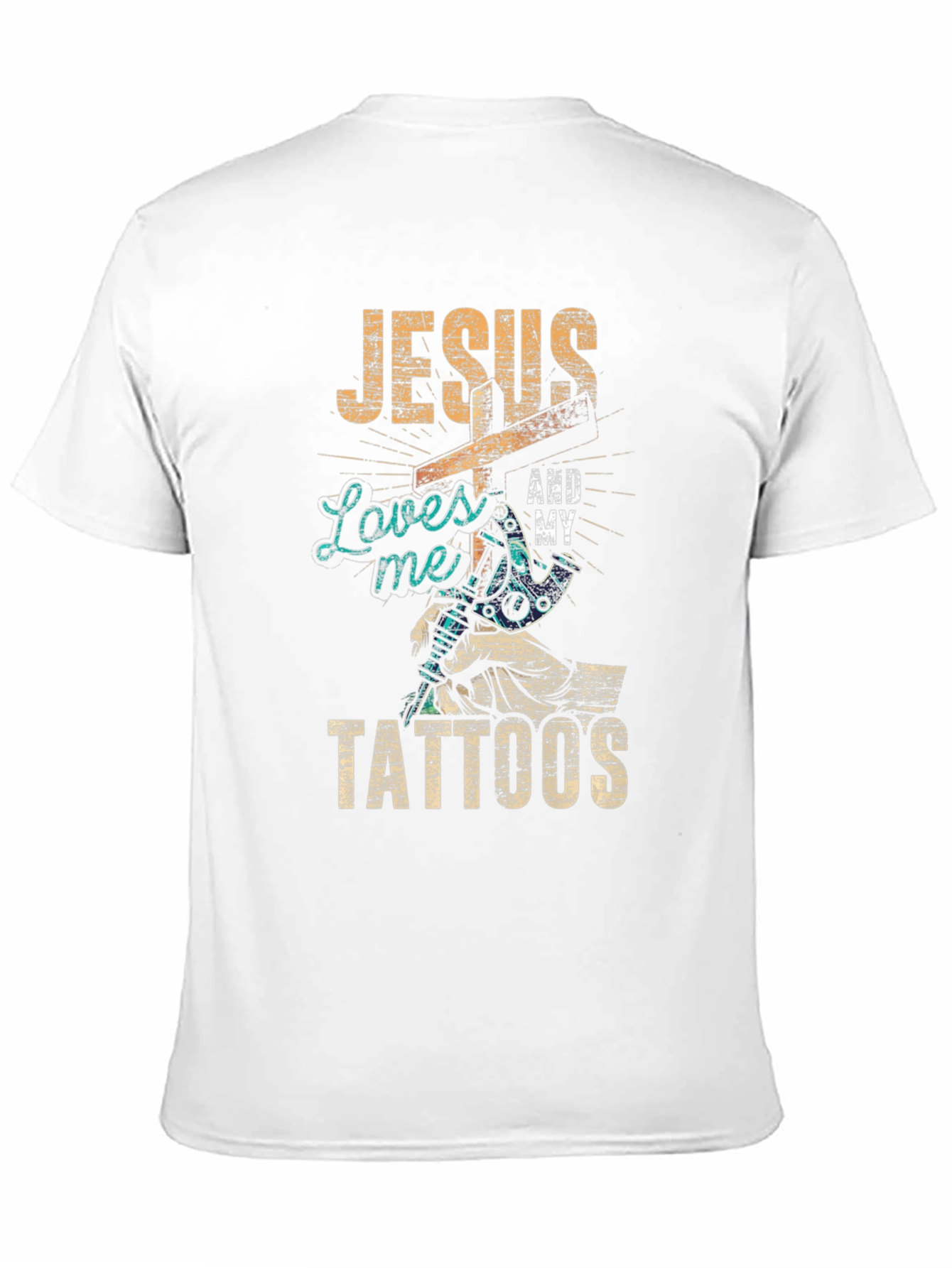 Jesus Loves Me And My Tattoos Graphic T-Shirt