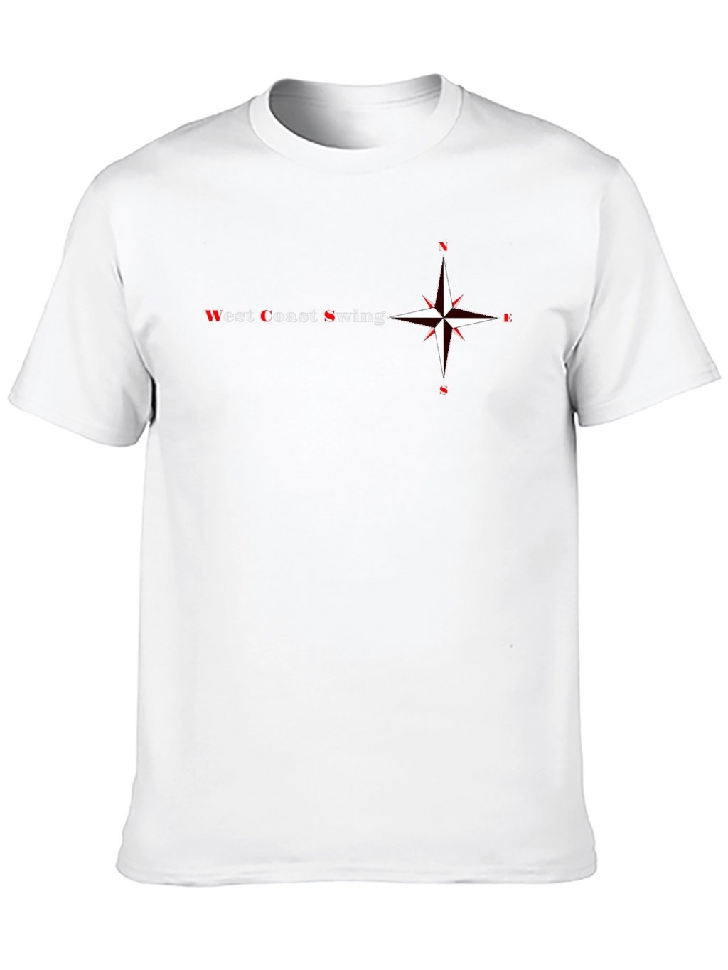West Coast Swing Compass Graphic Tee - Black