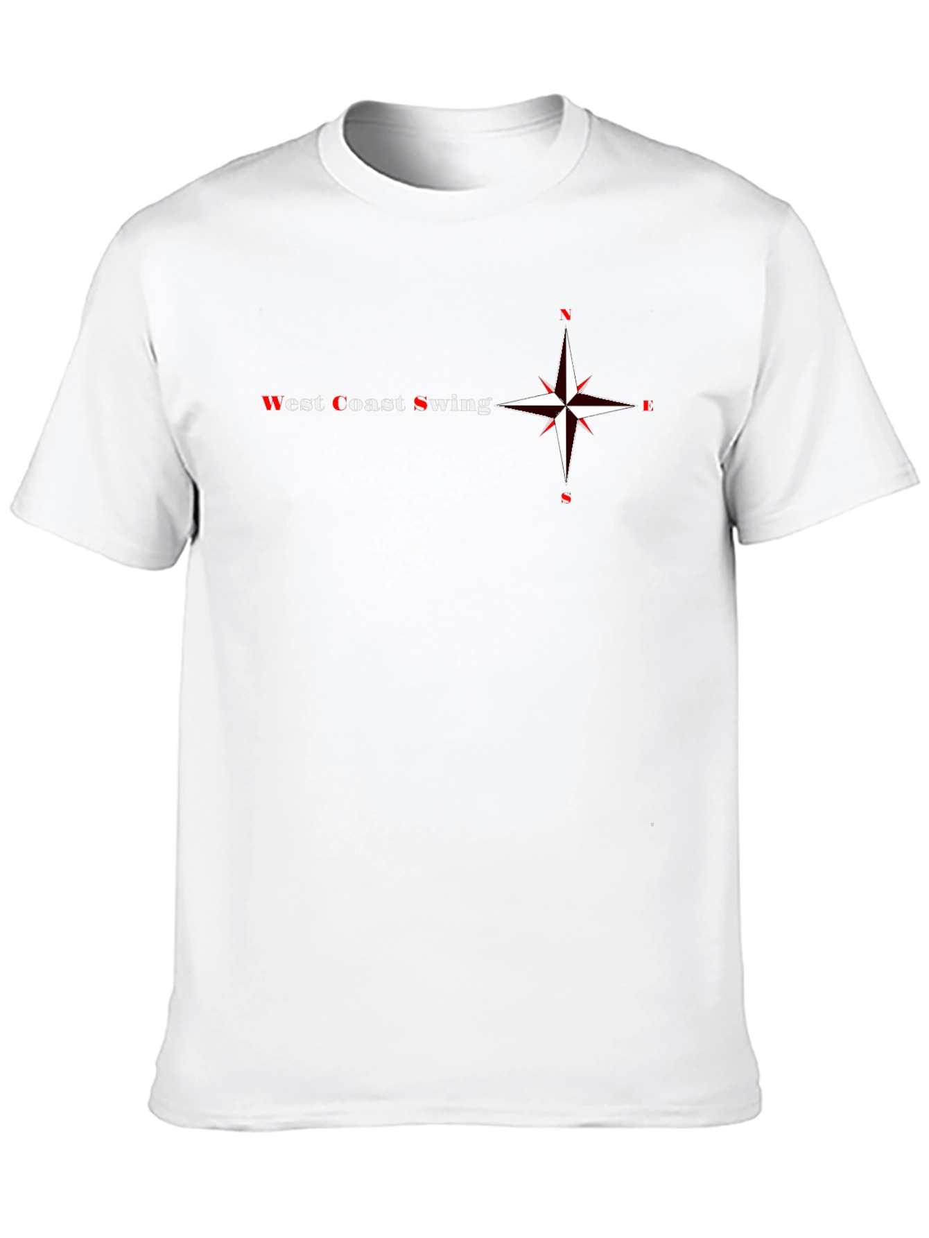 West Coast Swing Compass Graphic Tee - Black