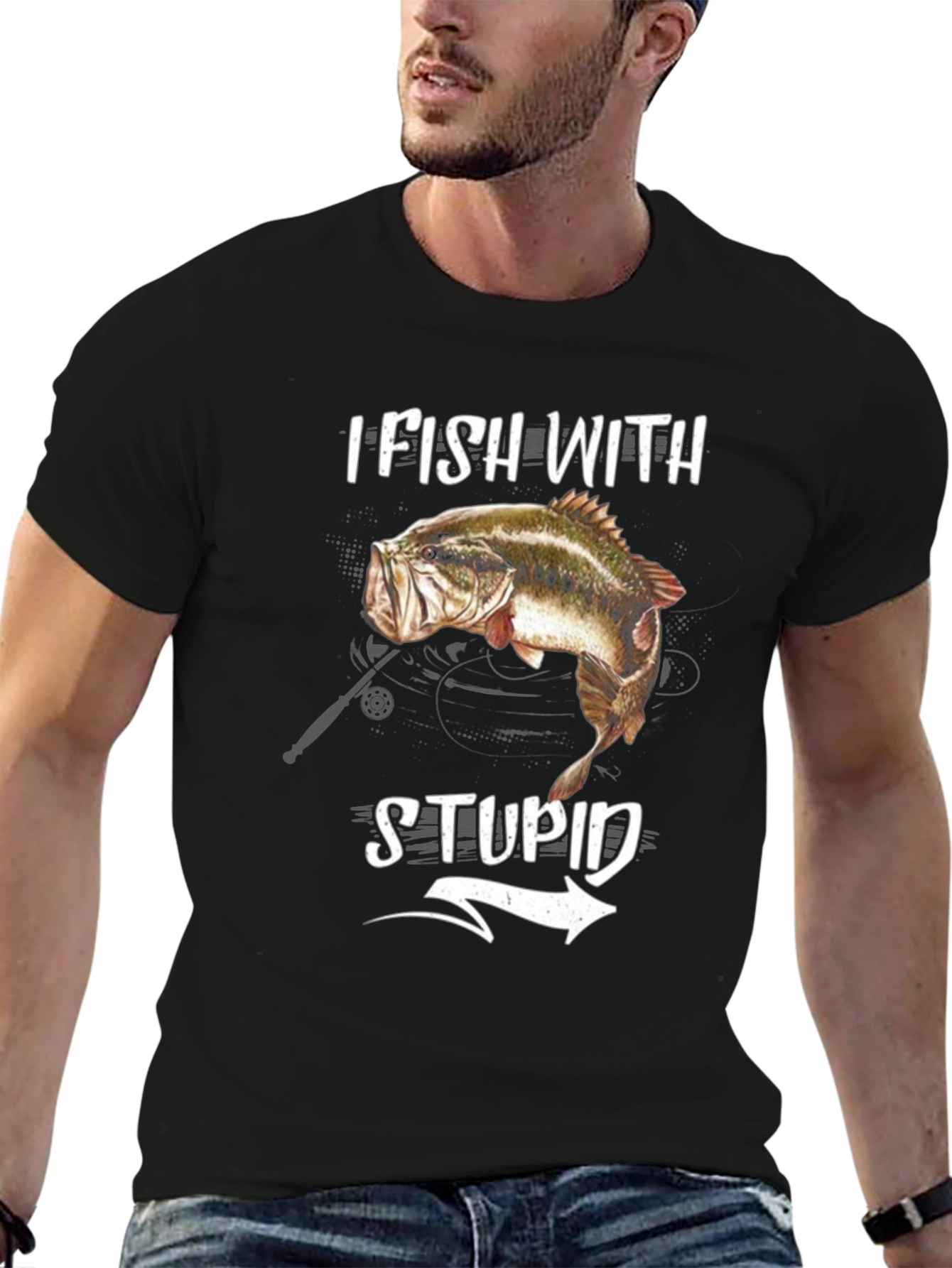 I Fish With Stupid T-Shirt - Funny Fishing Tee
