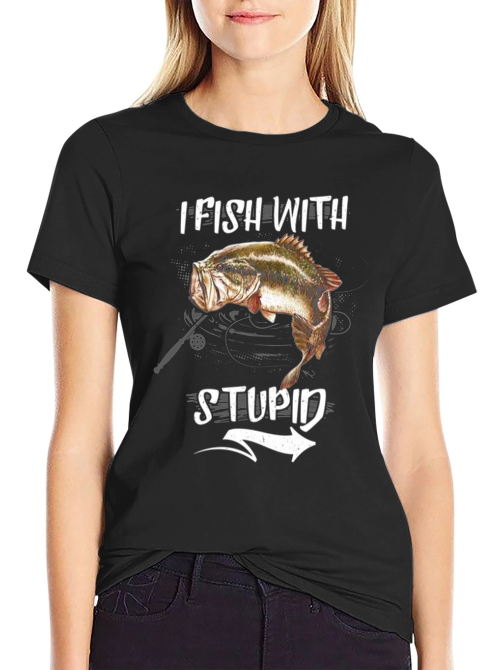 I Fish With Stupid T-Shirt - Funny Fishing Tee