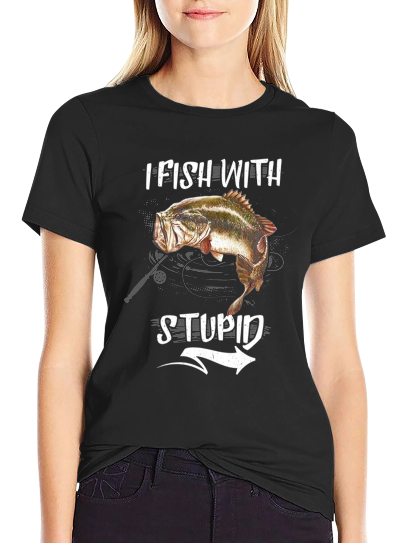 I Fish With Stupid T-Shirt - Funny Fishing Tee