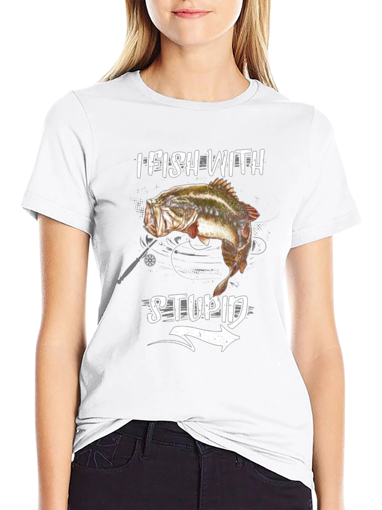 I Fish With Stupid T-Shirt - Funny Fishing Tee