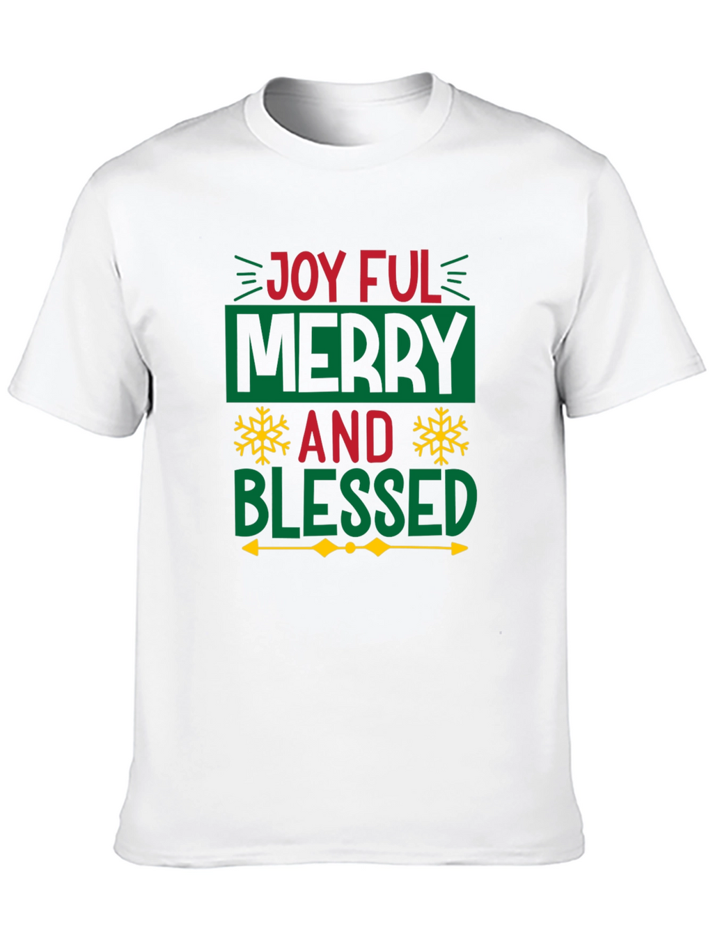 Joyful Merry Blessed Christmas Graphic Tee