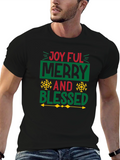 Joyful Merry Blessed Christmas Graphic Tee