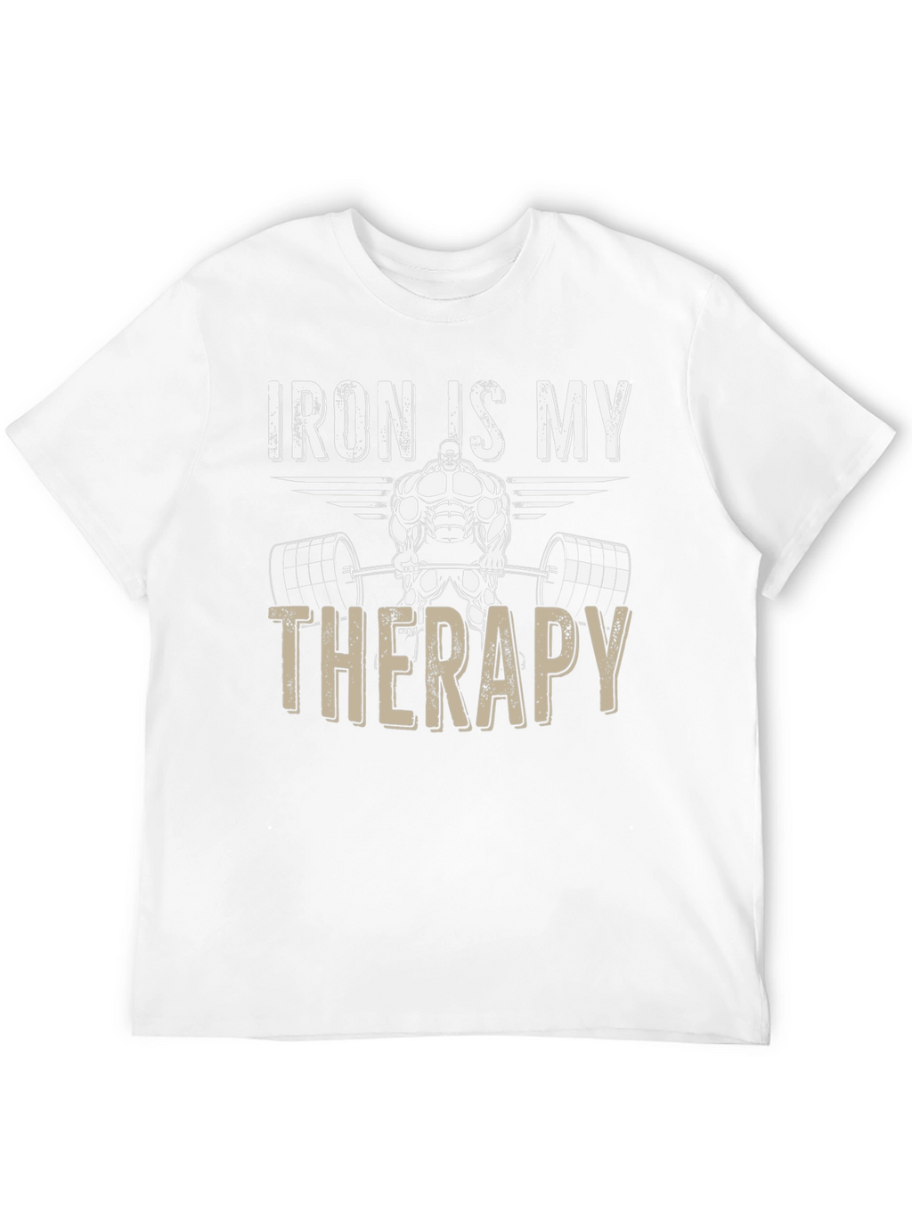 Iron Is My Therapy Gym Black T-Shirt