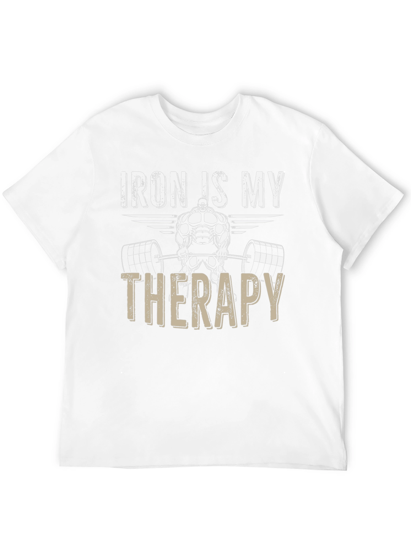 Iron Is My Therapy Gym Black T-Shirt