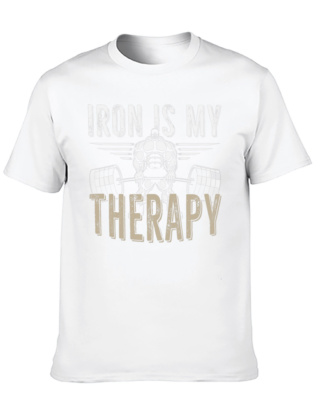 Iron Is My Therapy Gym Black T-Shirt