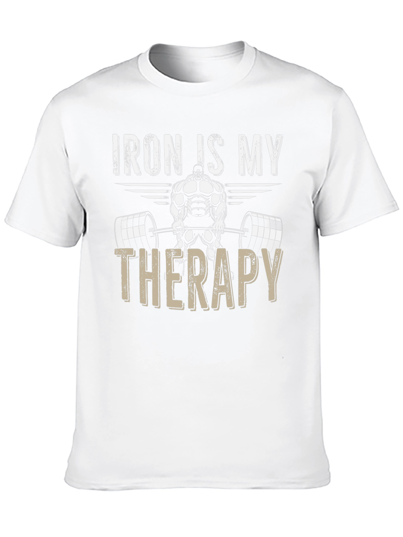 Iron Is My Therapy Gym Black T-Shirt