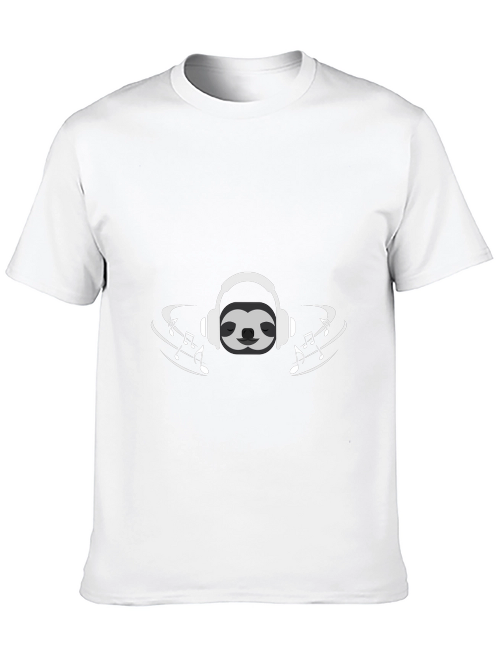 Sloth Music Lover Graphic Tee - Black T-Shirt