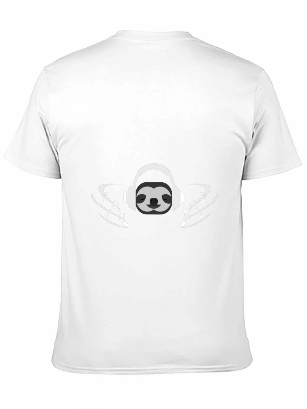Sloth Music Lover Graphic Tee - Black T-Shirt