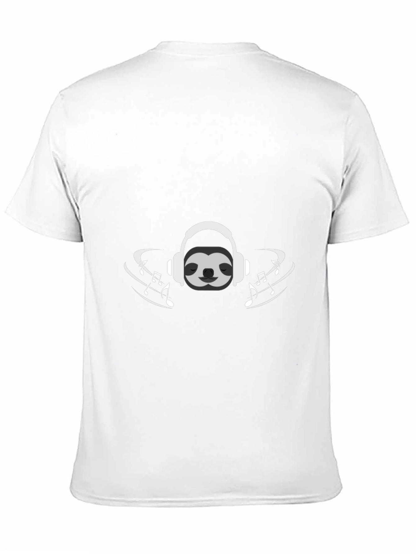 Sloth Music Lover Graphic Tee - Black T-Shirt