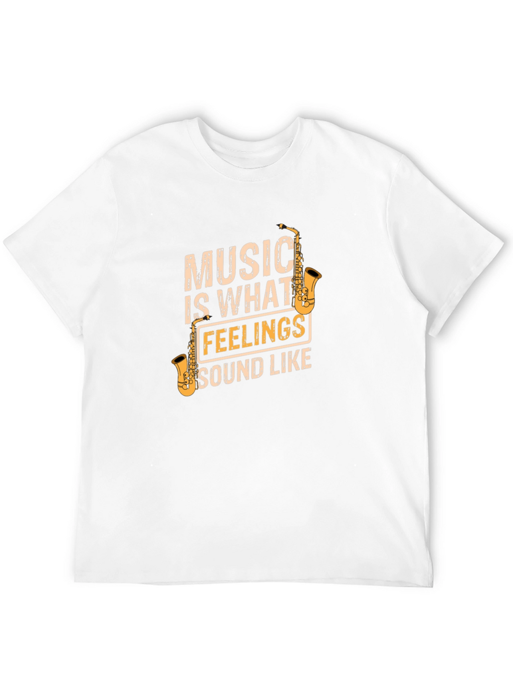 Music is What Feelings Sound Like Black T-Shirt
