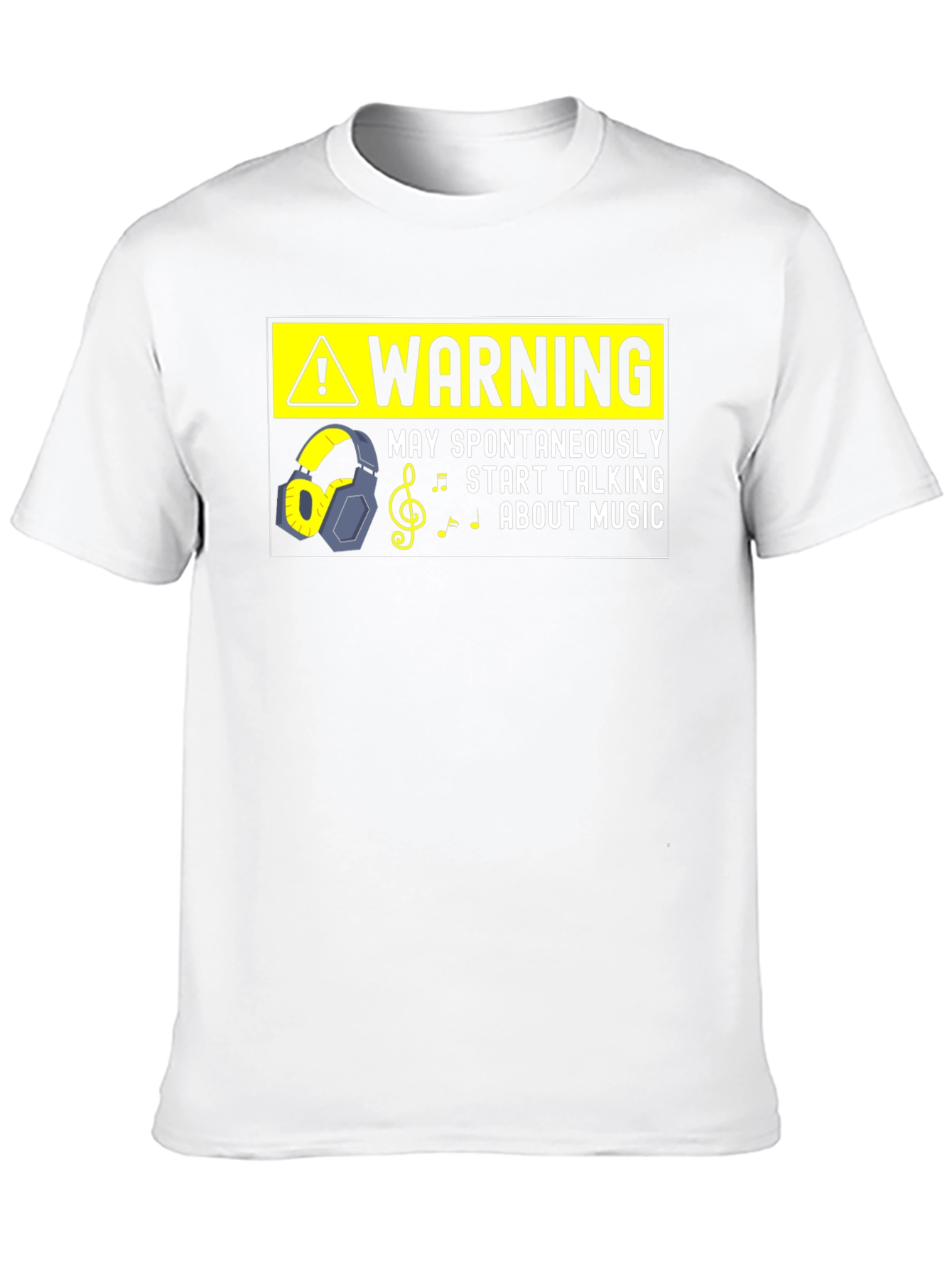 Warning May Spontaneously Talk Music Black T-Shirt