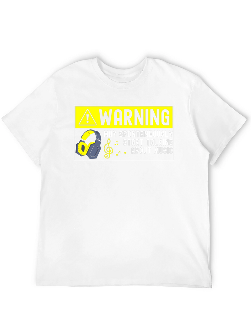 Warning May Spontaneously Talk Music Black T-Shirt