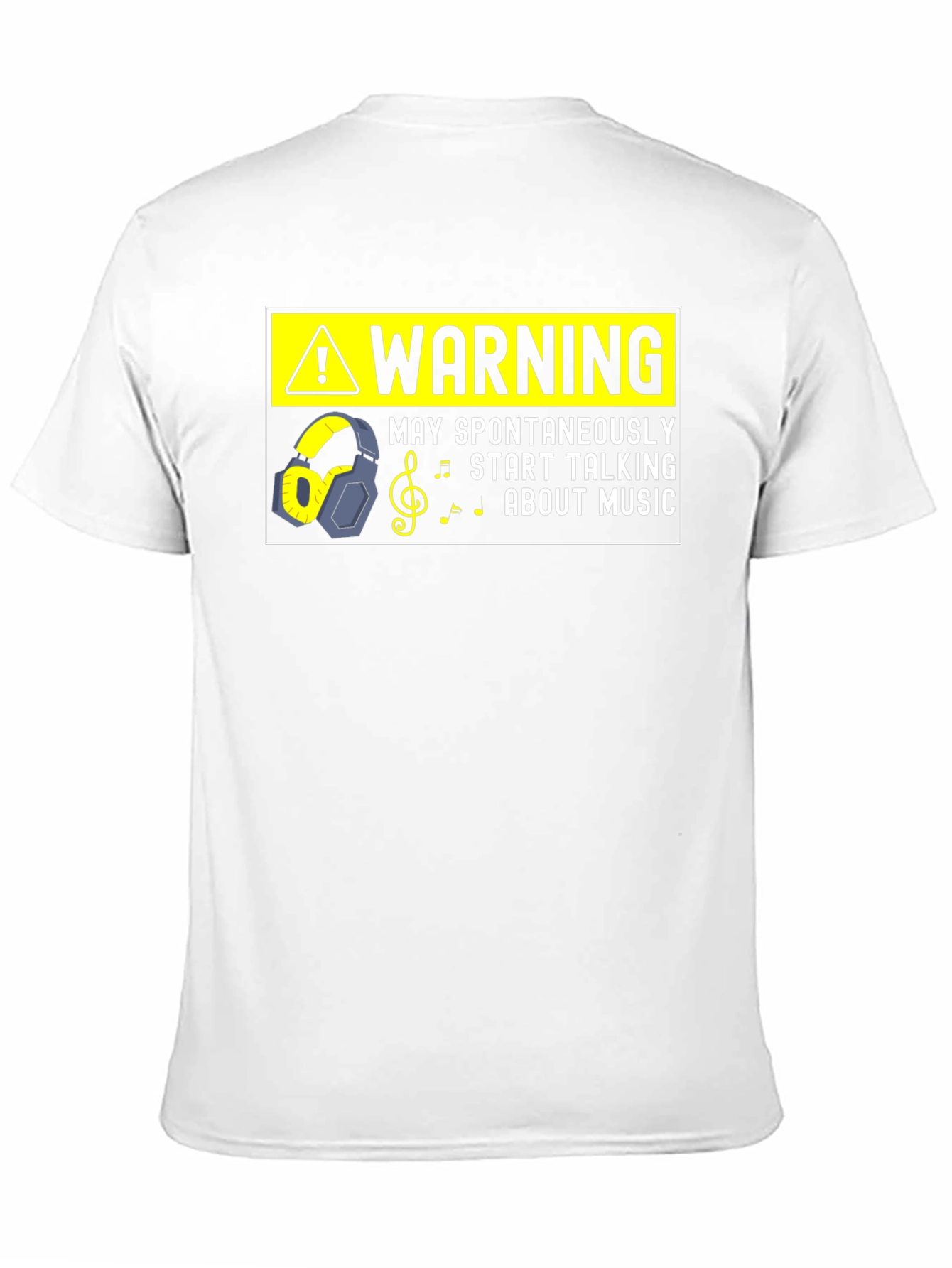 Warning May Spontaneously Talk Music Black T-Shirt