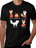 Fox Breed Graphic Tee - Mens Black Cotton T-Shirt