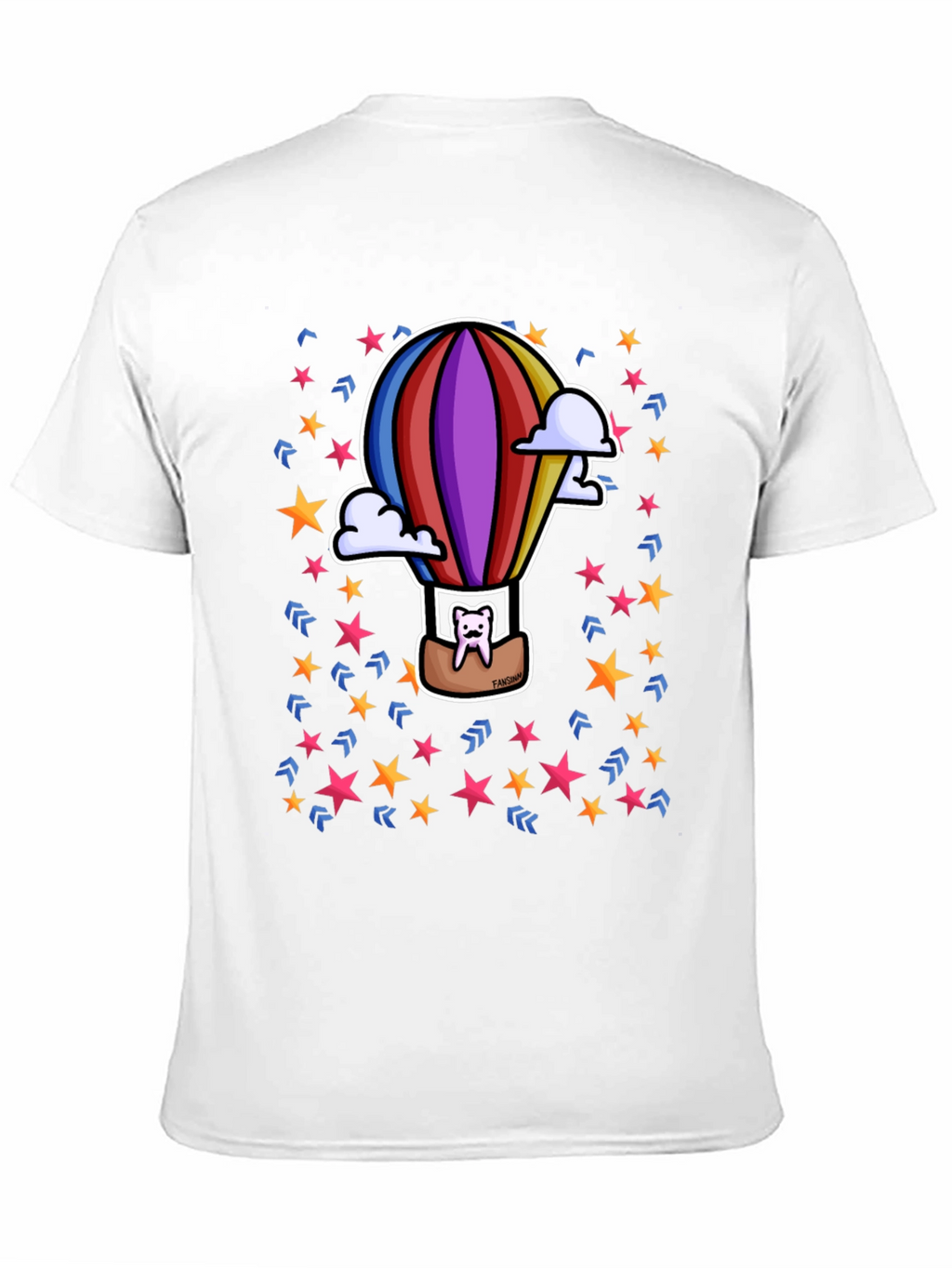 Hot Air Balloon Cartoon Graphic Tee - Unique Design